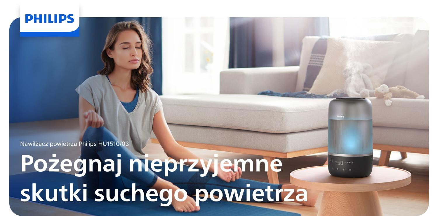 Philips ultradźwiękowy nawilżacz powietrza serii 1000 HU1510/03 do nabycia w sklepach Media Expert
