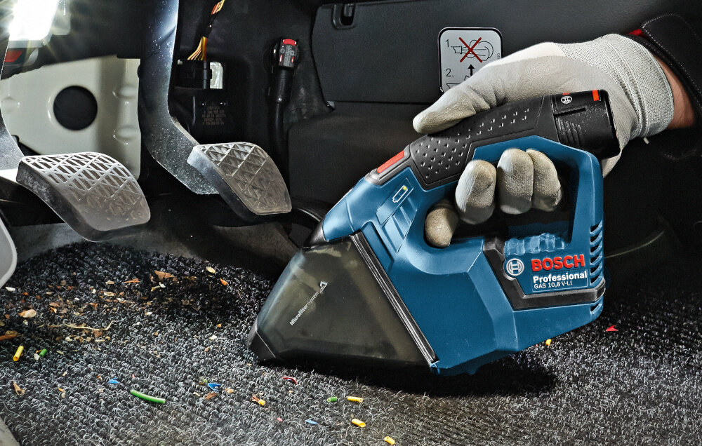 Odkurzacz ręczny BOSCH Professional GAS 12V 06019E3000 solidna konstrukcja zaawansowane funkcje latwa obsluga waga 0,7 kg lekki poreczny do uzytku profesjonalnego i domowego