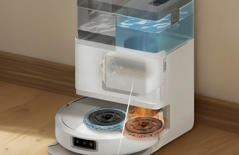 Robot sprzątający IROBOT Roomba Plus 505 Autowash Biały Automatyczne opróżnianie i mycie  stacja AutoWash™  czas pranie suszenie padów ciepłe powietrze