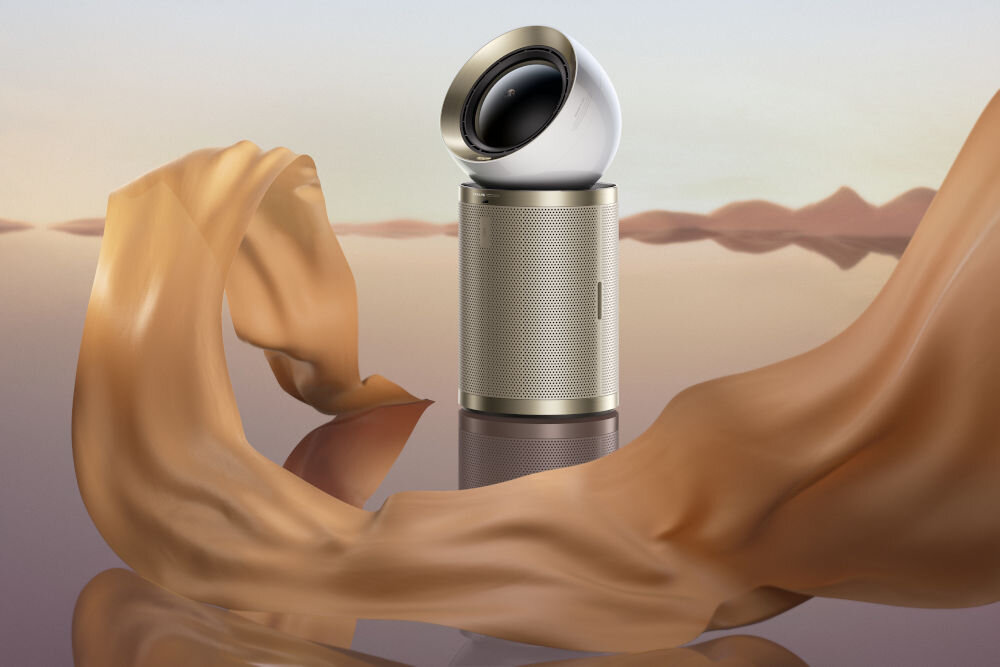 Oczyszczacz powietrza DREAME AirPursue PM10 na jasnym tle wizualizacja przywodzaca na myśl lekkość