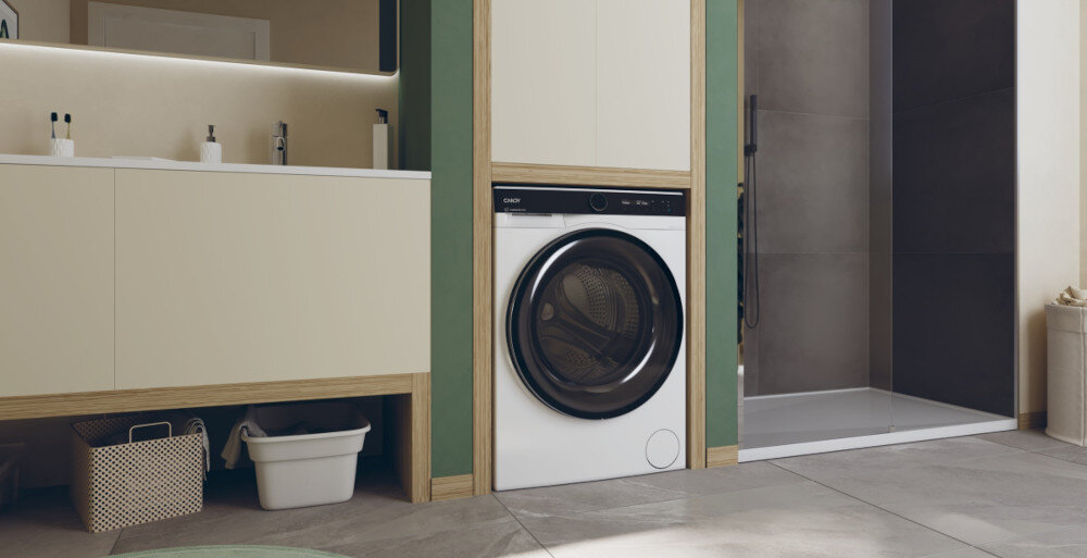 Pralka CANDY AI BS 49SB8-S CANDY AI BS 49SB8-S Cichy program prania nocnego cicha praca Ochrona przed zagnieceniami Wyjątkowo cicha AI Silent Motion mniejsze wibranie praca w nocy 72 dB pojemność bębna 9 kg większa ilość prania rozpoznawanie wagi dopasowanie parametrów prania