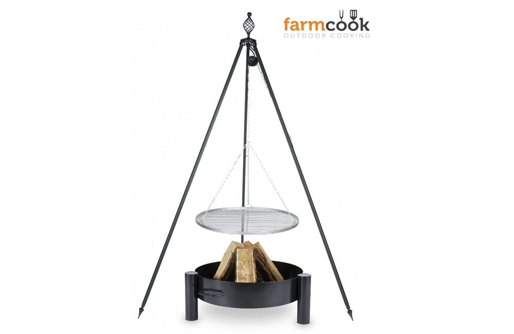 Grill ogniskowy FARMCOOK E01010 Ciekawy design elegancki odpinany ruszt