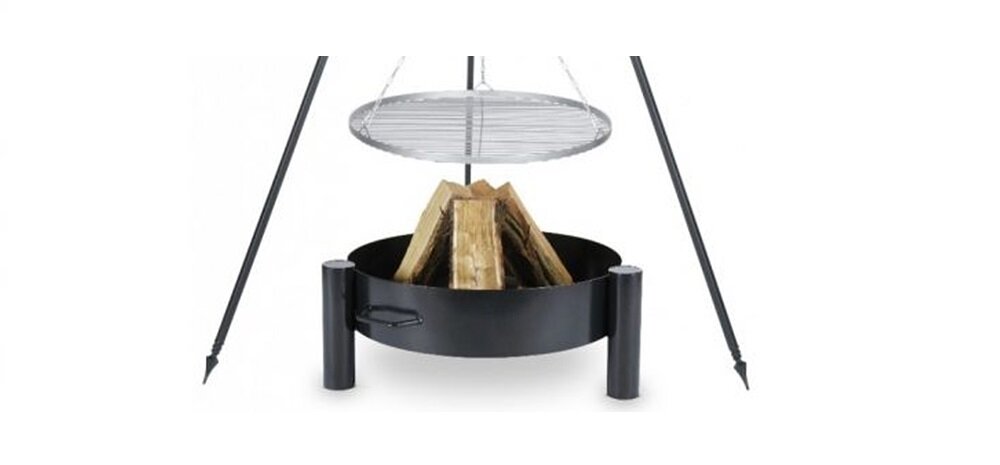 Grill ogniskowy FARMCOOK Pan 33 ochronna płyta zabezpieczającą podłoże przed wysoką temperaturą podłoże i okolica nie są narażone na pożar