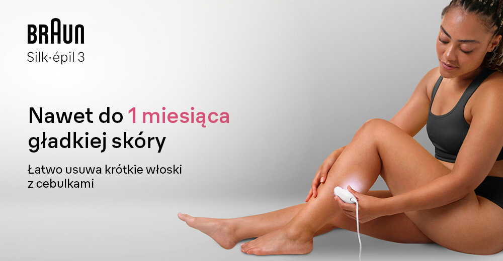 Depilator BRAUN  Silk-epil 3 3-202 Bikini Nogi Biało-różowy kv początek opisu