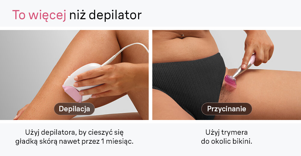 Depilator BRAUN  Silk-epil 3 3-202 Bikini Nogi Biało-różowy trymer do okolic bikini, depilacja, przycinanie