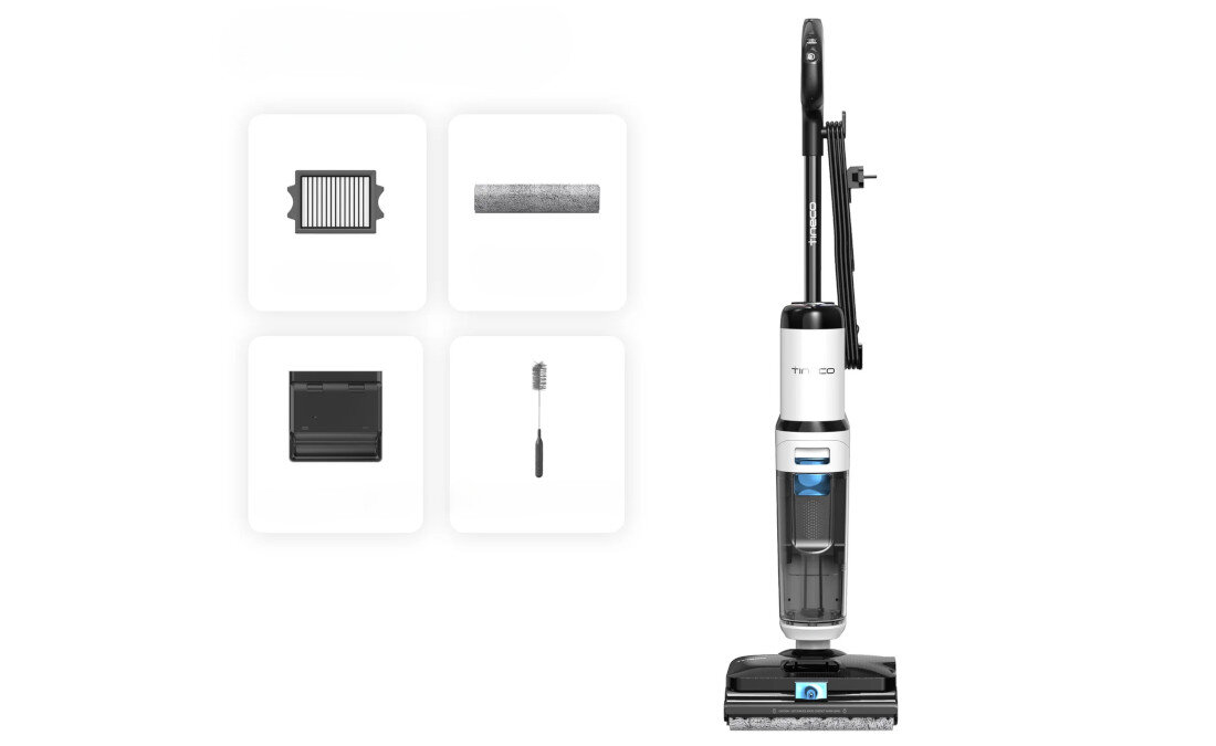 Mop elektryczny TINECO Floor One S6 Stretch Steam zestaw akcesoria wyposażenie zawartość zestawu