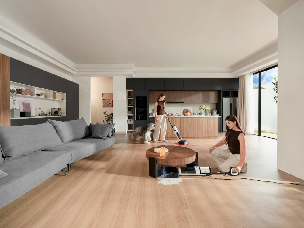 Mop elektryczny TINECO Floor One S6 Stretch Steam Wysoka temperatura czyszczenia System podgrzewania do 160 stopni szybkie usuwanie plam z płytek czy paneli