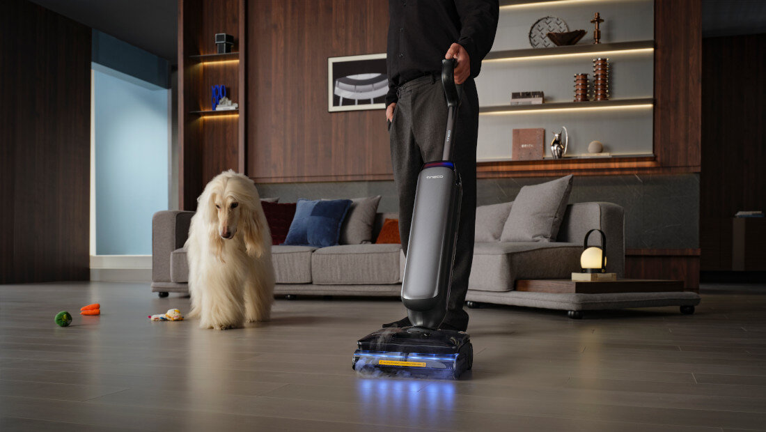 Mop elektryczny TINECO Floor One S9 Artist Steam Pro Bez plątania włosów Konstrukcja DualBlock Anti-Tangle skutecznie zbierać włosy i sierść zwierząt