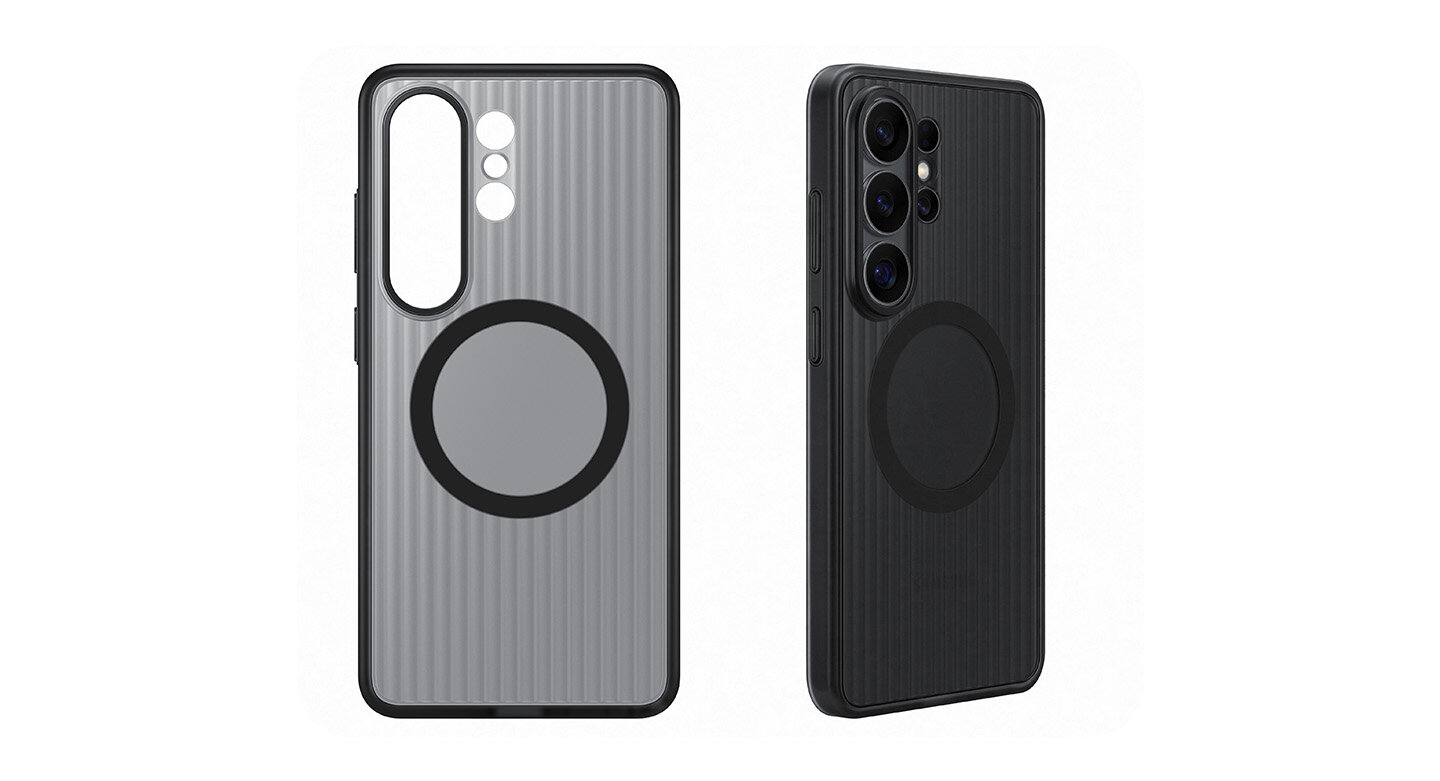 Galaxy S26 z założonym czarnym etui Rugged Magnet Case