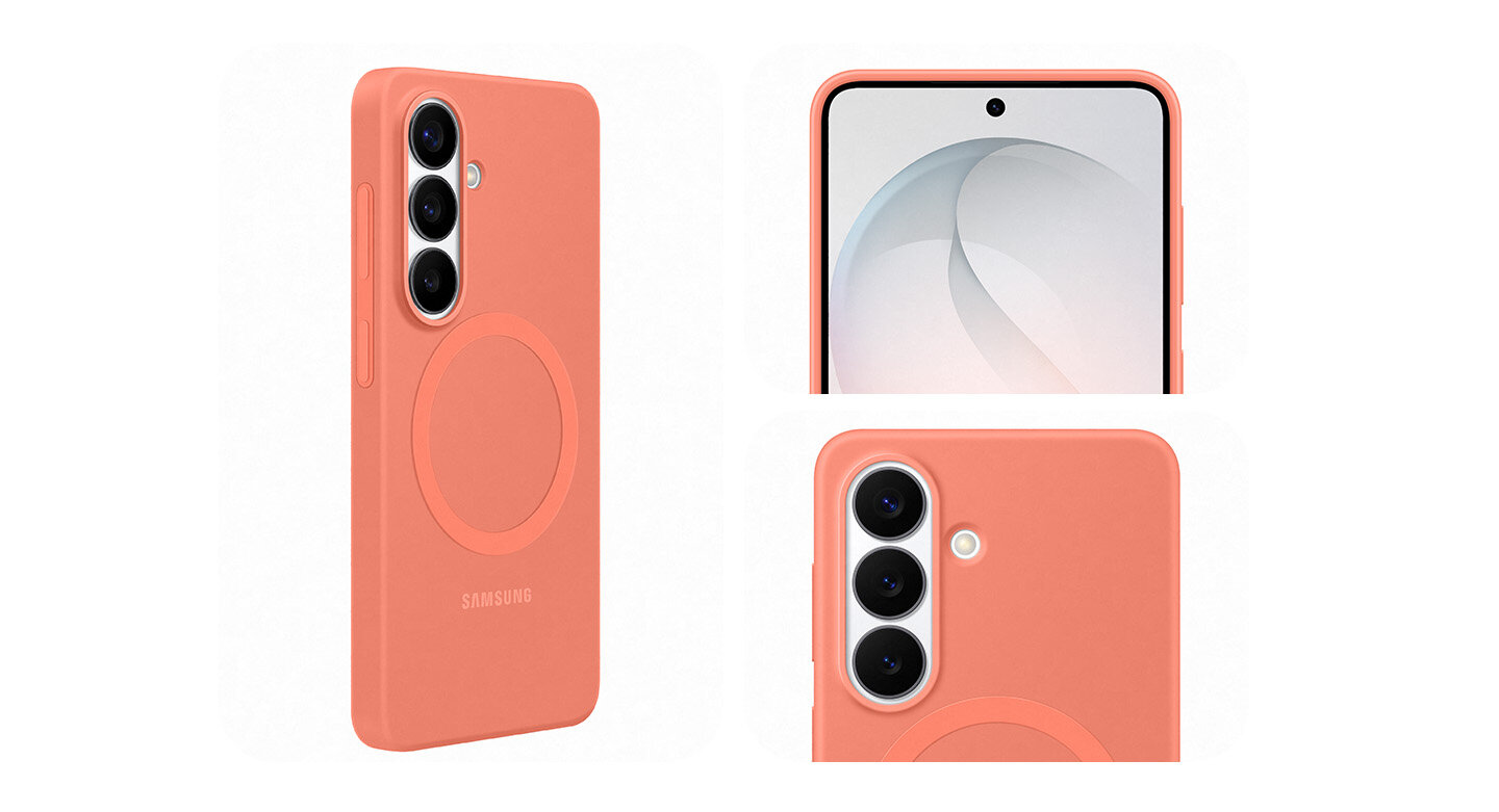 Galaxy S26 z założonymi etui Silicone Magnet Case