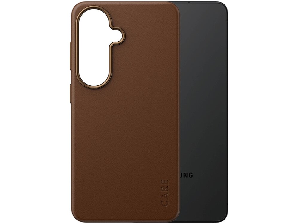 Brązowe etui z wegańskiej skóry do Samsung Galaxy S 2026