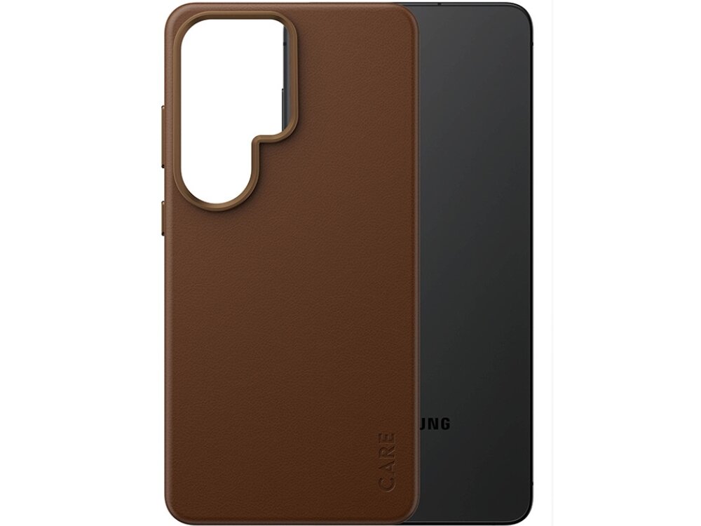 Brązowe etui z wegańskiej skóry do Samsung Galaxy S 2026