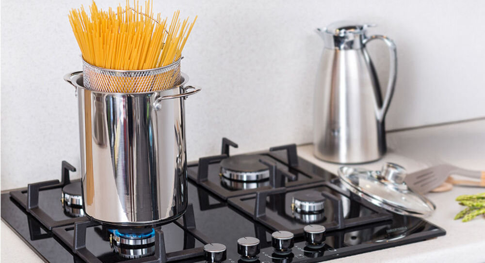 Garnek MPM MGK-09 21 cm przyjemność gotowania garnek koszyk gotowanie makaronu  płyta kuchnia