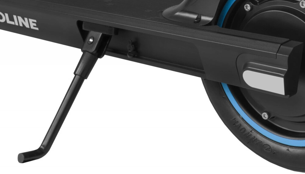 Hulajnoga elektryczna NEOLINE T26 Czarny skladana stopka wytrzymala nozka zamontowana w centralnym punkcie ciezkosci