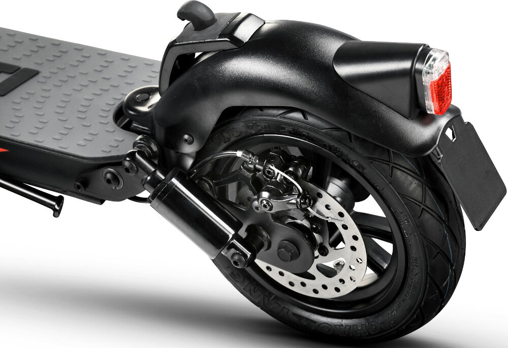 Hulajnoga elektryczna DUCATI Pro II Evo Czarny hamulce przedni hamulec elektryczny tylny tarczowy system KERS odzyskiwanie energii kinetycznej pojazdu podczas hamowania