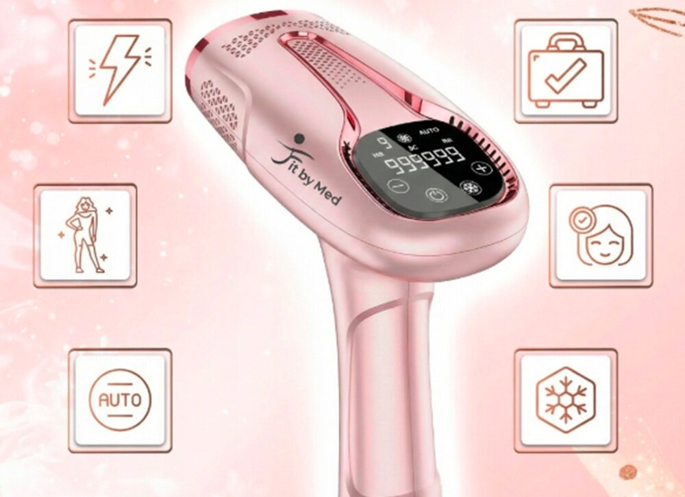 Depilator FITBYMED BHRL4-RS IPL Ice Cool 3 tryby pracy, skuteczna redukcja owłosienia, poprawa jędrności skóry