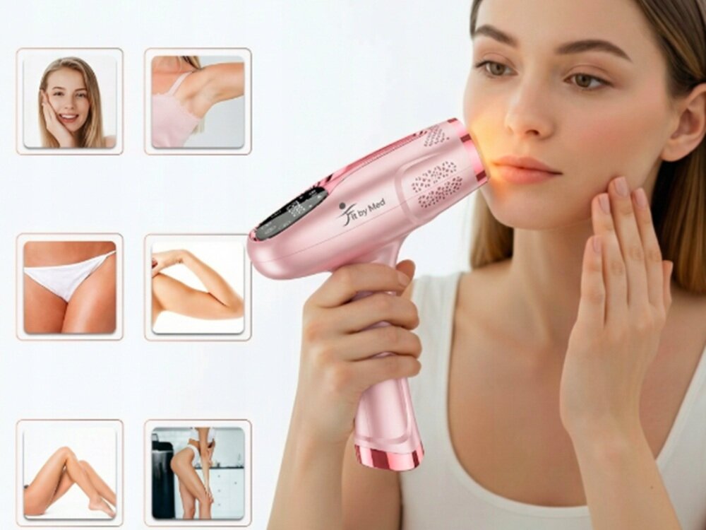 Depilator FITBYMED BHRL4-RS IPL Ice Cool zmiana juz po 8 tygodniach, gładsza skóra, mniejsza ilość włosków