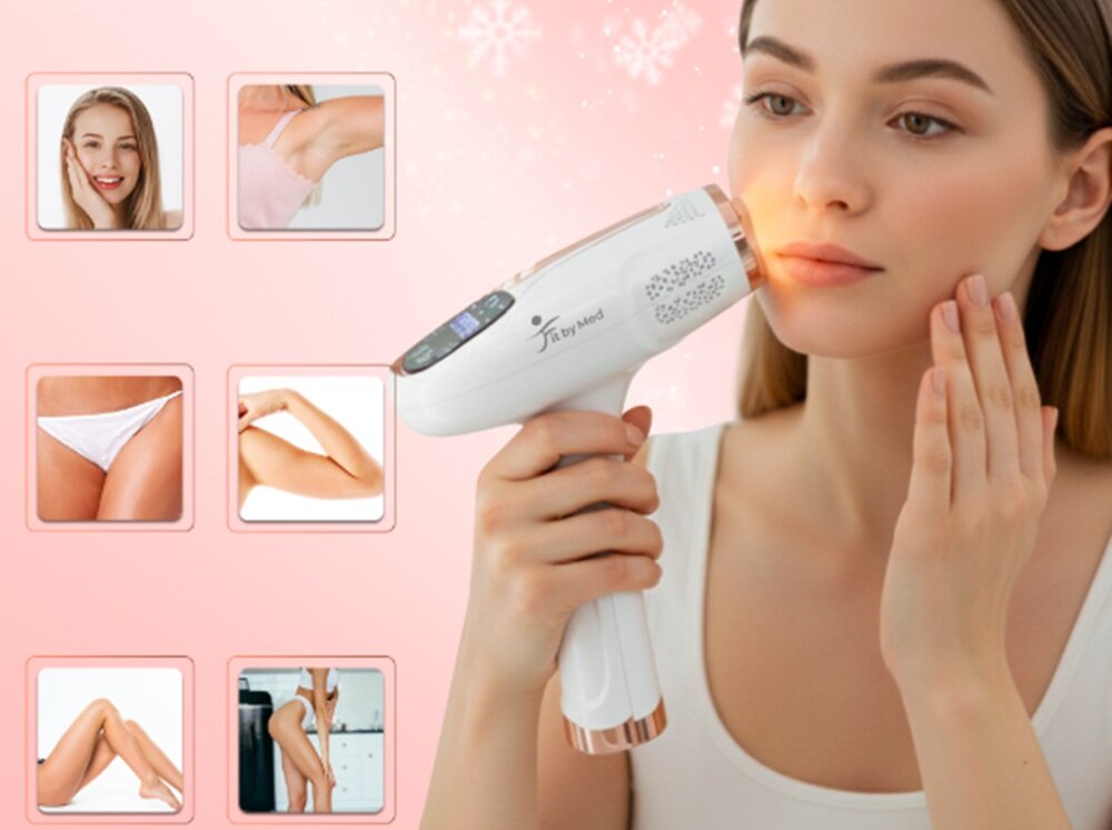 Depilator FITBYMED BHRL4-WH IPL Ice Cool zmiana juz po 8 tygodniach, gładsza skóra, mniejsza ilość włosków