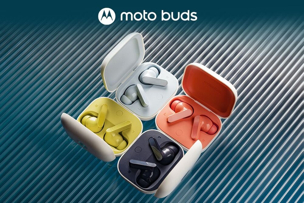 Sluchawki dokanałowe MOTOROLA Moto Buds ANC Zielony design komfort lekkość dźwięk jakość wrażenia słuchowe ergonomia lekkość sport aktywność podróże czas pracy działanie akumulator