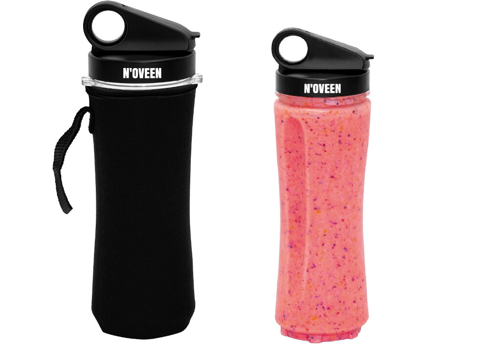 Blender kielichowy NOVEEN Sport Mix & Fit SB1000 X-line (Sportowy) + 2 bidony w komplecie butelki z dziubkiem non drip skala do odmierzania porcji