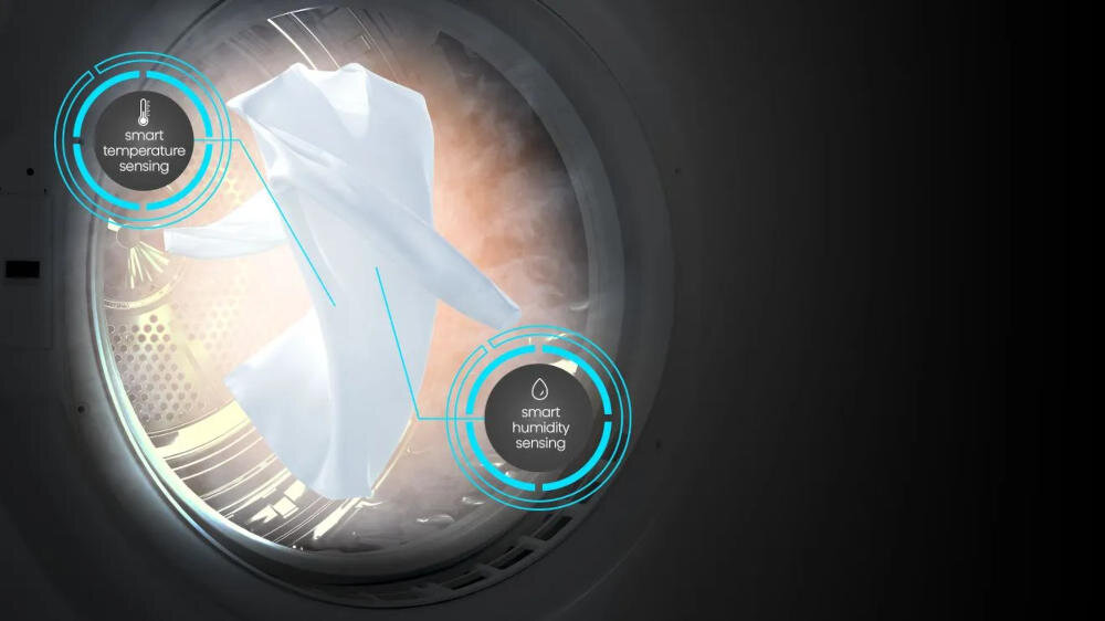 HISENSE DHQA902U PL czujnik monitorowanie ilość woda temperatura automatyczna regulacja czas suszenie oszczędność czas energia