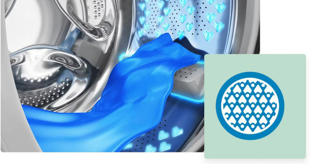 Pralko-suszarka BEKO B5DFT584427MPB AquaWave® system drzwi łopatki obracanie