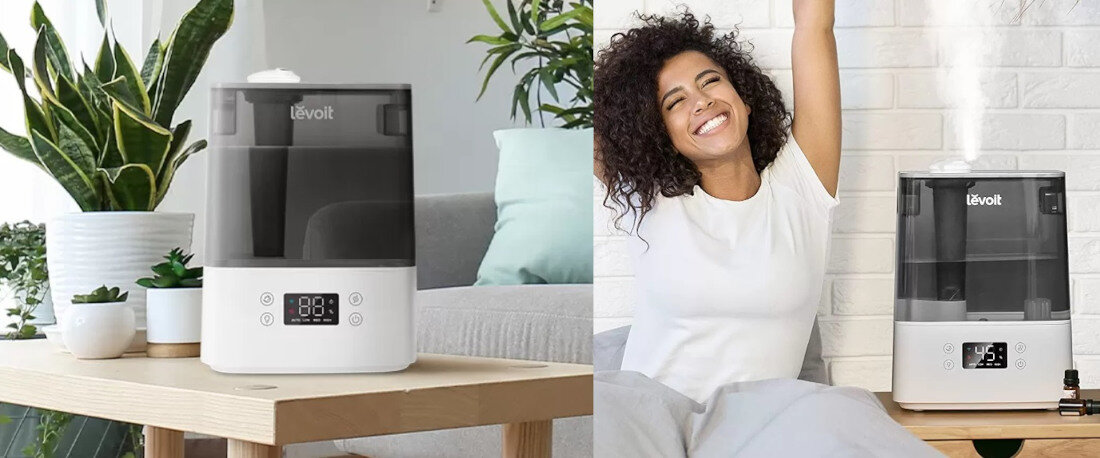 Nawilzacz ultradzwiekowy LEVOIT Classic 300S Bialo-szary 4 rodzaje filtrow 3-stopniowa filtracja