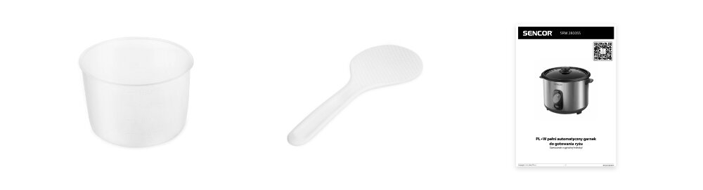 Ryżowar SENCOR SRM 2800SS zestaw akcesoria komplet wyposazenie