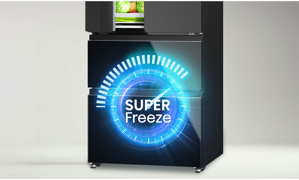 Lodówka HISENSE RF632N4GBE1 No Frost 200cm Czarne szkło szybkie zamrażanie