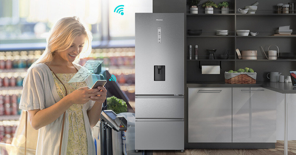Lodówka HISENSE RT641N4WIE1 Inteligentna łączność aplikacja internet telefon łączenie