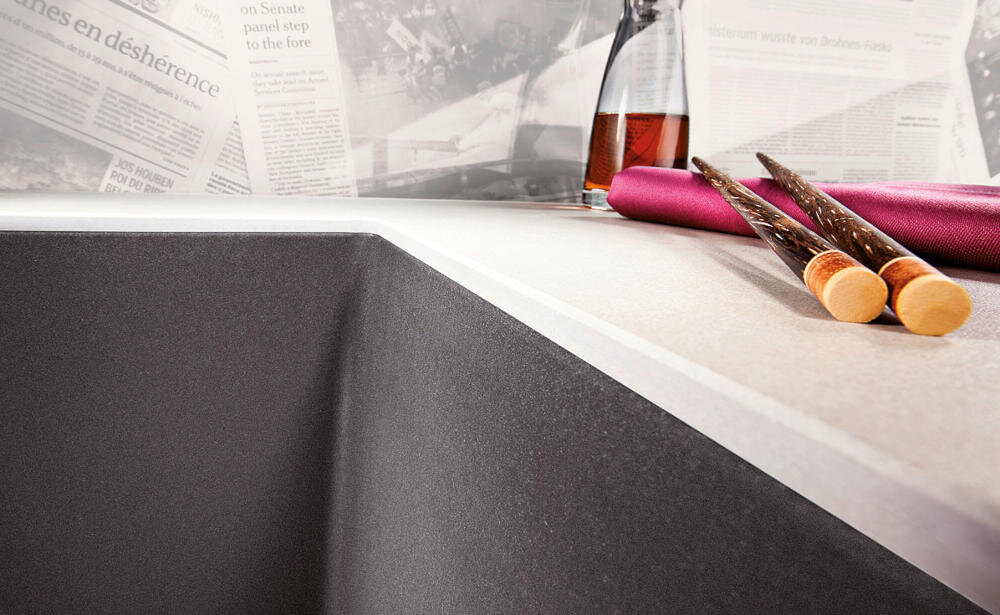 BLANCO zlewozmywak wbudowany montaż blat kuchenny otwór silgranit granit łatwe czyszczenie kamień