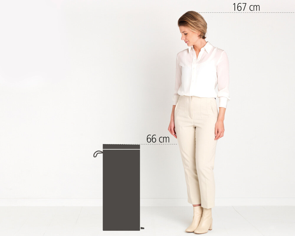 Kosz na śmieci BRABANTIA 485206 FlatBack 30L Biały pojemność płaski tył wymiary kolor kolorystyka