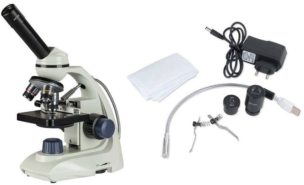 Mikroskop DELTA OPTICAL Biolight 500 Wyposażenie