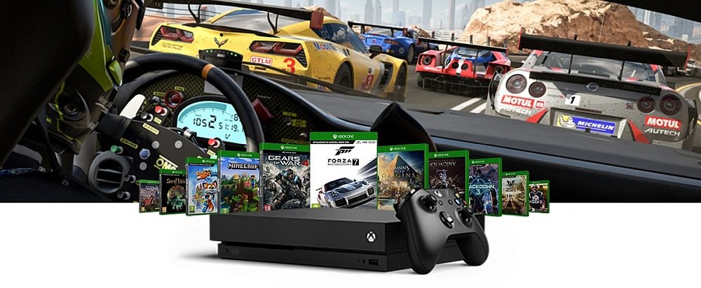 Konsola MICROSOFT XBOX ONE S game pass abonament gry