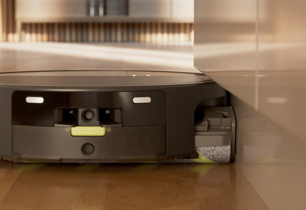 robot sprzątający IROBOT Roomba Max 705 Combo Czarny Dokładność przy krawędziach Technologia PerfectEdge® w stronę narożników i ścian szczotki boczne równomiernie czyste powierzchnie