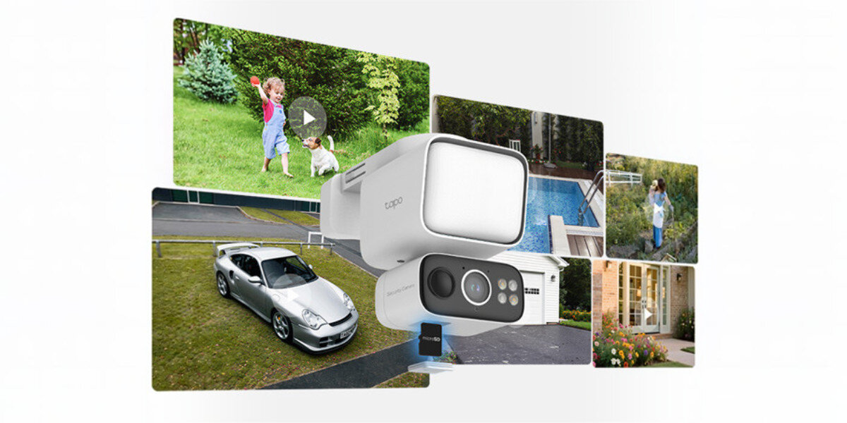 Kamera TP-LINK Tapo C615F Kit Zewnętrzna, Wi-Fi, Nagrania, pamięć, microSD, bezpieczeństwo, Przykłady nagrań wideo i wejście na kartę pamięci.