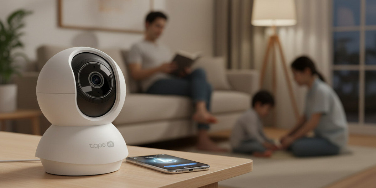Kamera TP-LINK Tapo C250 Wewnętrzna, Wi-Fi, Kamera obrotowa, Prywatność, osłona, bezpieczeństwo, kontrola, Tryb prywatności z fizycznym chowaniem obiektywu.