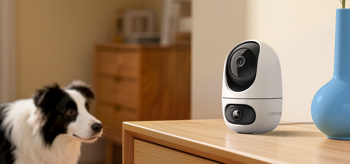 Kamera TP-LINK Tapo C245D Wewnętrzna, Wi-Fi, Kamera obrotowa, Monitoring, dom, kontrola, bezpieczeństwo, Kamera monitorująca psa w domu.