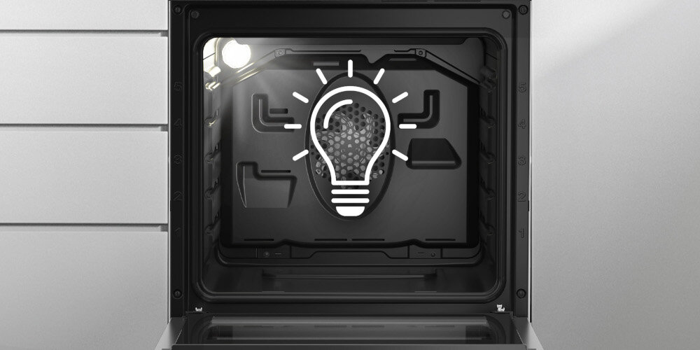 KUCHNIA BEKO FSE57300GX Oświetlenie wnętrza widoczność lampka światło