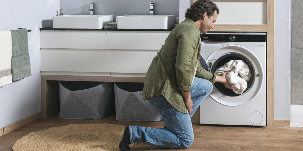 pralko-suszarka CANDY BWS 4128B8-S Ochrona przed zagnieceniami łatwe prasowanie wygładzone ubrania