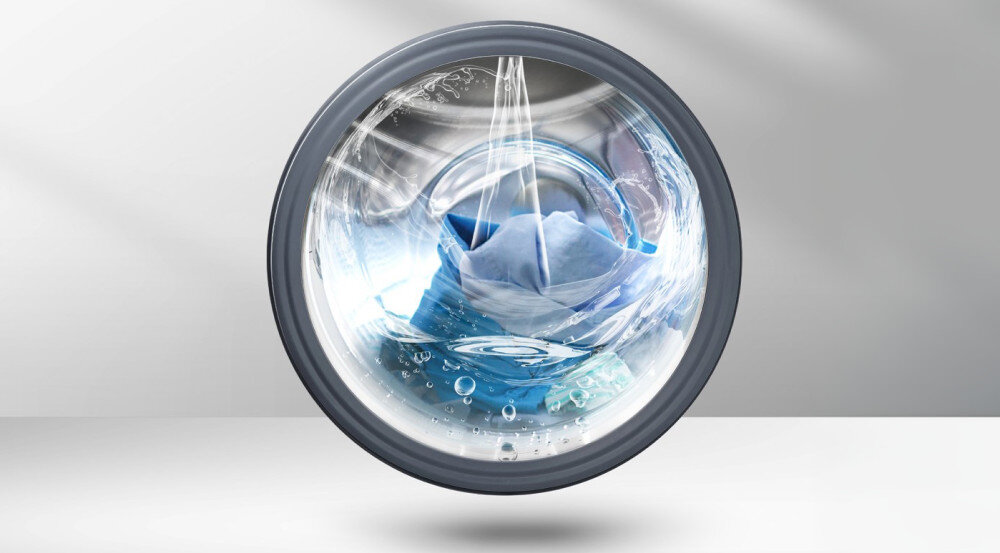 PRALKA HISENSE FRONT WF3S8045BW3 Jet Wash równomierne rozprowadzanie detergentu dysza poprawa jakości prania usuwanie plam