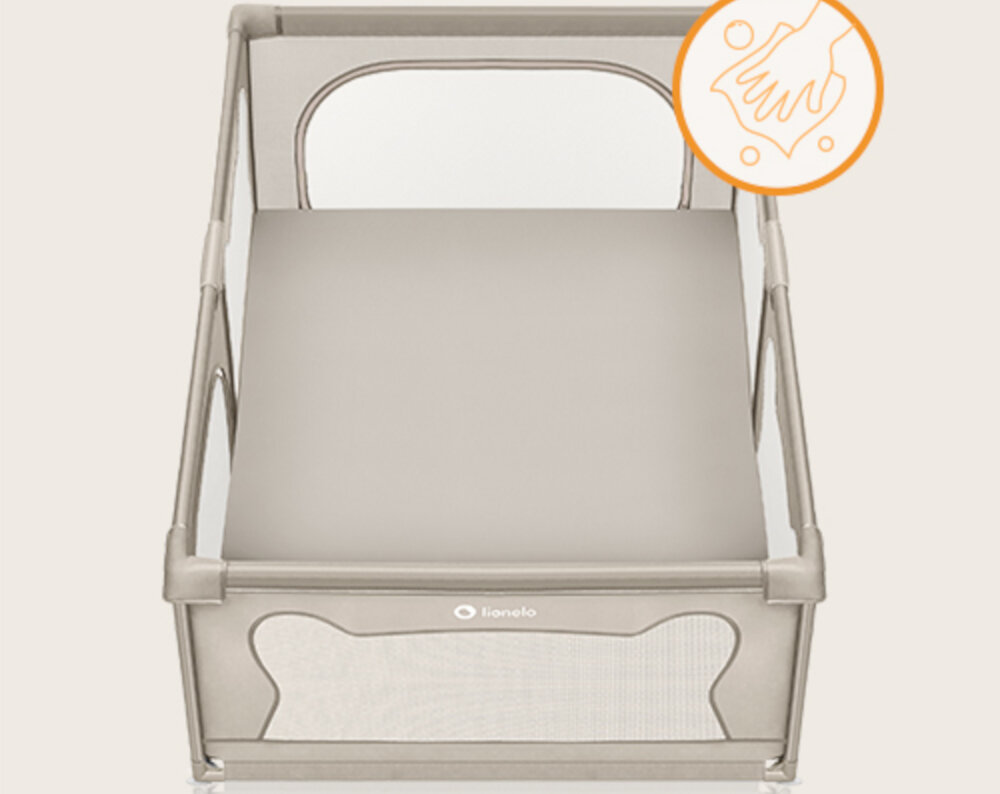 Kojec LIONELO Willow Beige Sand Higiena i łatwość czyszczenia z wytrzymałego poliestru 210D Oxford odporny na zabrudzenia szybki w pielęgnacji