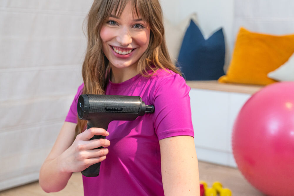 Masażer ręczny Gun GÖTZE & JENSEN FM800 masaż głowicą punktową masaż punktów spustowych głębokie partie mięśni wypustki