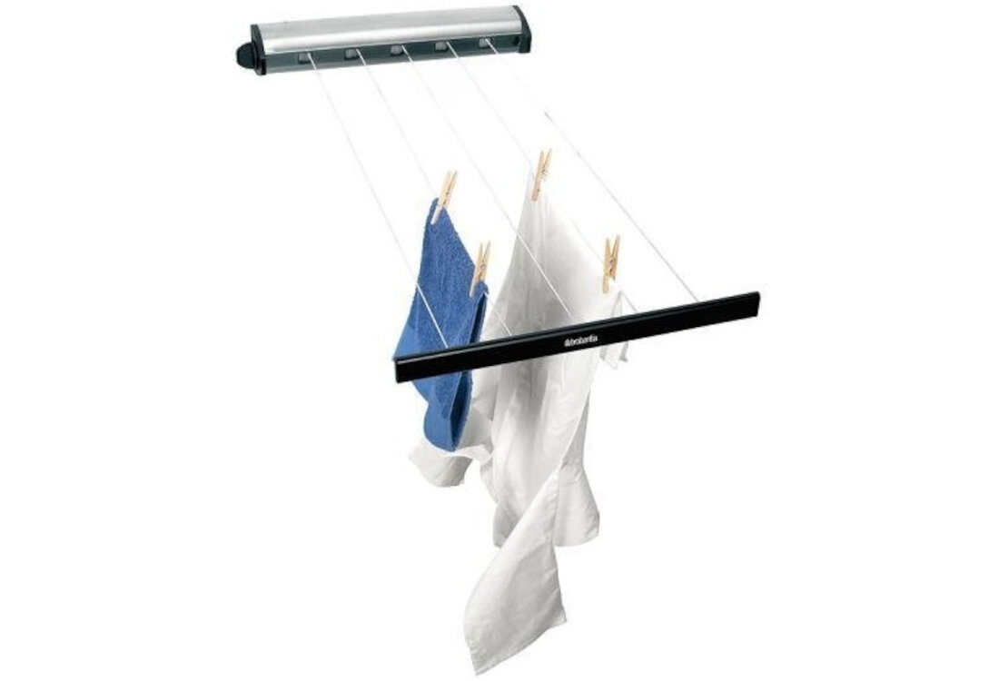 Suszarka na pranie BRABANTIA Pull Out Stalowy suszenie na co dzień wygląd design tło prezentacja wizualizacja 