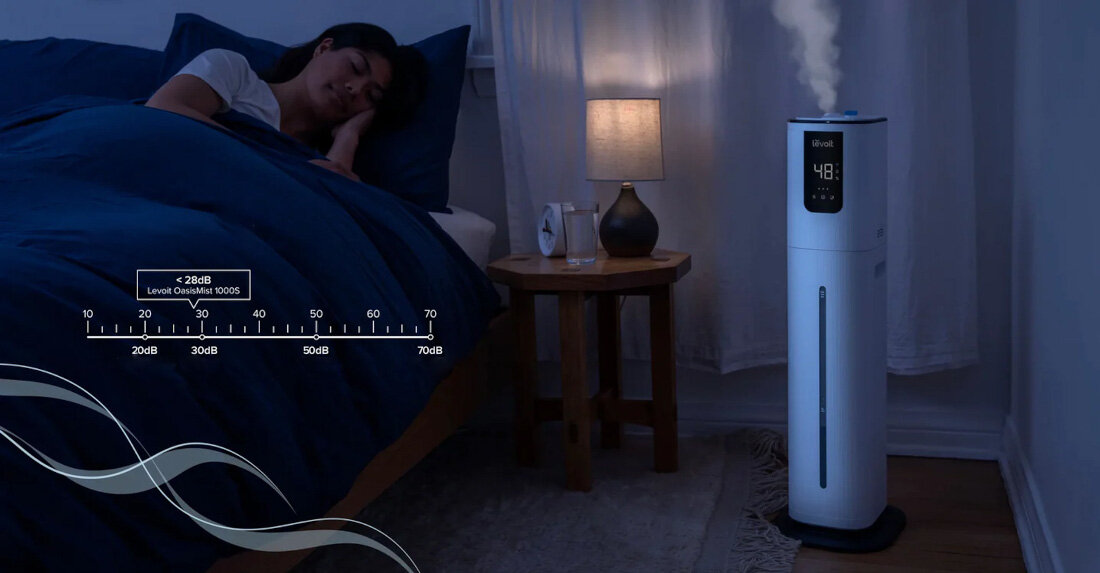 Nawilżacz ultradźwiękowy LEVOIT Oasis Mist 1000S komfort nawilżanie cicha praca bez hałasu technologia ultradźwiękowa