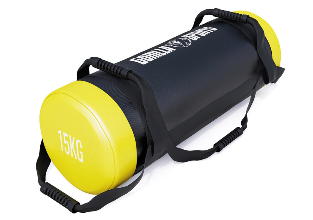 GORILLA SPORTS Sandbag - worek od boku na białym tle