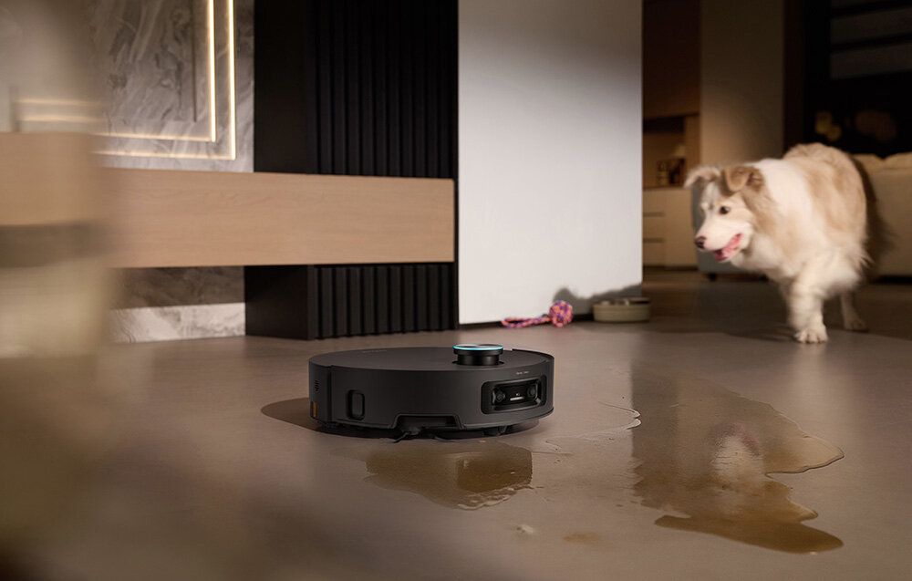 Robot sprzątający DREAME Aqua 10 Ultra Track Complete Czarny Przydatność wśród czworonogów ujęcia Twojego pupila  krótki vlog Funkcja Pet Voice Interaction efekty głosowe interakcje strefy Pet Activity Hotspots zlokalizuje zwierzę i zrobi mu zdjęcie