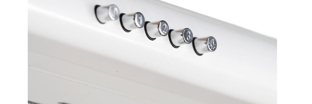 Okap VDB Slim PL 60 Biały stopnie pracy przyciski