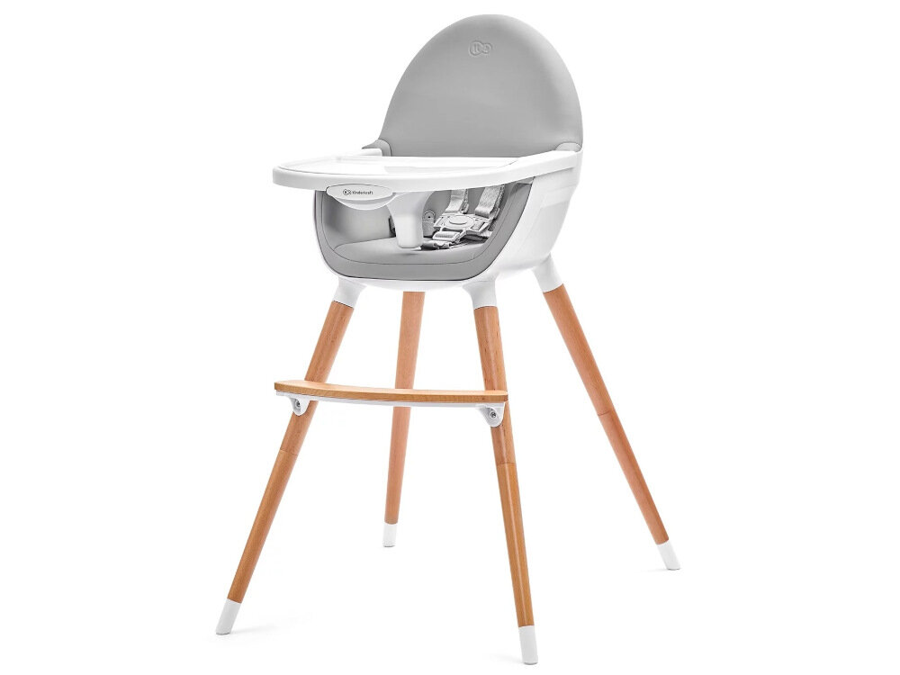 Krzesełko do karmienia KINDERKRAFT Fini Szary podnozka