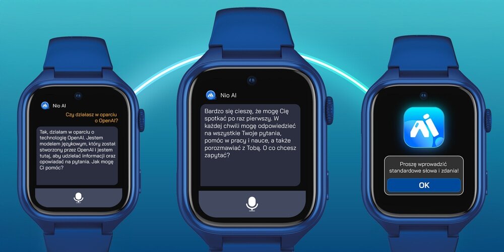 Smartwatch STELIO Junior Pro – asystent AI, edukacja, bezpieczeństwo, nauka głosowa